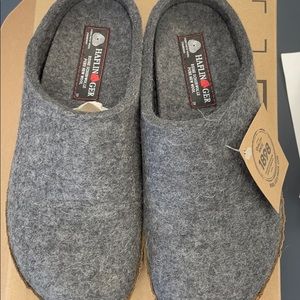 Haflinger Emils Wool Felt Slide, Grey, size 8